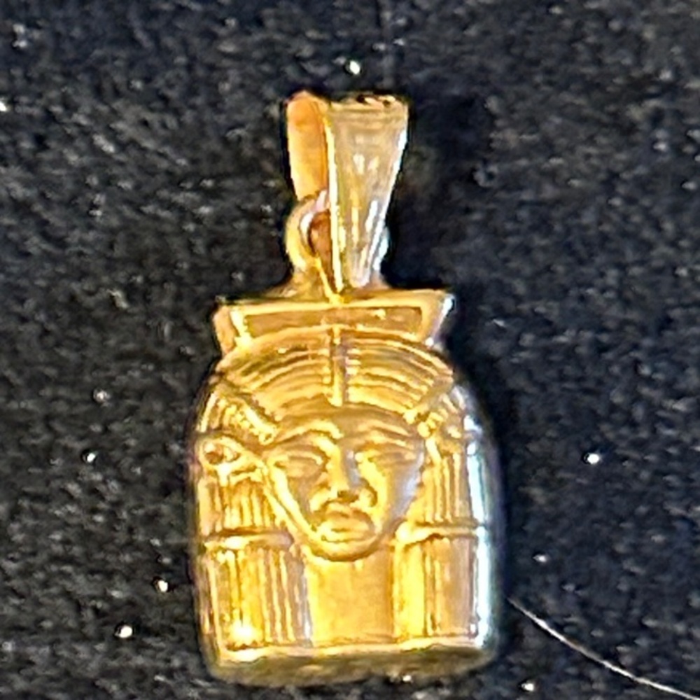 Goddess Hathor 18K Yellow Gold Pendant Egyptian Jewelry Divine Feminine Pendant